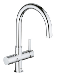 Смеситель для кухни GROHE Blue Pure с функцией фильтрации, без фильтра в комплекте, хром (33251000)