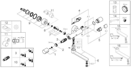 Термостат для раковины GROHE Eurosmart Cosmopolitan E инфракрасный, хром (36332000)