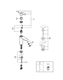 Смеситель для раковины GROHE Eurosmart, M-size, хром (2339530E)