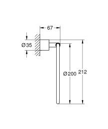 Кольцо для полотенца GROHE Atrio, теплый закат глянец (40307DA3)