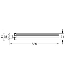 Держатель для полотенца GROHE Atrio двойной, холодный рассвет глянец (40308GL3)