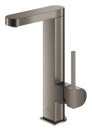 Смеситель для раковины GROHE Plus с донным клапаном и вытяжным изливом, темный графит матовый (23843AL3)