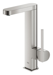 Смеситель для раковины GROHE Plus с донным клапаном и вытяжным изливом, суперсталь (23843DC3)