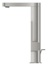 Смеситель для раковины GROHE Plus с донным клапаном и вытяжным изливом, суперсталь (23843DC3)