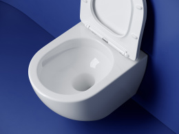Подвесной унитаз Ceramicanova Метрополь безободковый, смыв Торнадо, белый (CN4002T)