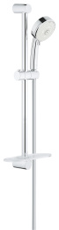 Душевой гарнитур GROHE Tempesta Cosmopolitan 100 с мыльницей, 4 режима струи, душевая штанга 600 мм, 9,5 л/мин, хром (27577002)