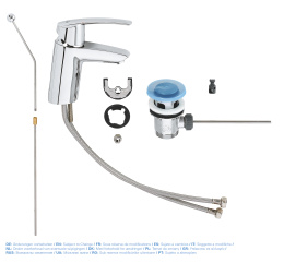 Смеситель для раковины GROHE Start QuickFix с донным клапаном, S-size, хром (32559001)