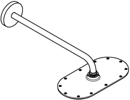 Верхний душ GROHE Rainshower Veris 300x150, 1 режим, 422 мм, белая луна (26170LS0)