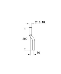 Сливная трубка для писсуара GROHE, хром (37038000)