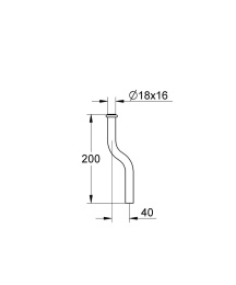 Сливная трубка для писсуара GROHE, хром (37039000)