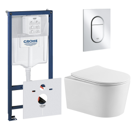 Комплект инсталляции GROHE NW0145/S с унитазом Aquatek ОБЕРОН и сиденьем с микролифтом (NW0534)