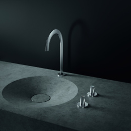 Смеситель для раковины GROHE Atrio Icon 3D двухвентильный на 3 отверстия, нержавеющая сталь (20609SD0)