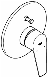 Смеситель для ванны GROHE BauEdge в комплекте с монтажной частью, хром (29079001)