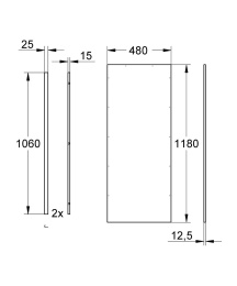 Набор для установки систем инсталляции для писсуара GROHE Rapid SL для гипсокартонных перекрытий (1,13 м) (38630001)