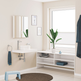 Смеситель для раковины GROHE Start Edge QuickFix с нажимным донным клапаном, XL-Size, хром (23777001)