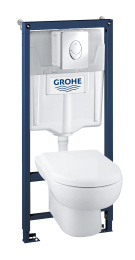 Инсталляция GROHE Solido Perfect с подвесным унитазом и панелью смыва Skate Air (39191000)