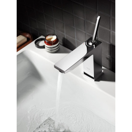 Смеситель для раковины GROHE Eurocube Joy с донным клапаном, S-size, хром (23654000)