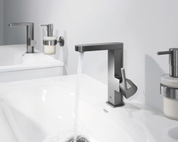 Смеситель для раковины GROHE Plus с донным клапаном, M-Size, темный графит матовый (23871AL3)