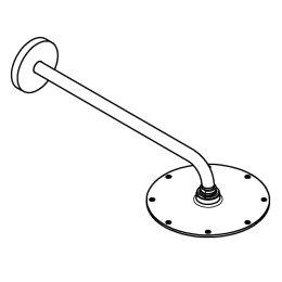 Верхний душ GROHE Rainshower Cosmopolitan 210, 16,5 л/мин, 1 режим, 422 мм, хром (26171000)