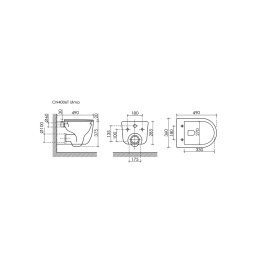 Комплект инсталляции GROHE Solido 3 в 1 с унитазом Ульма CN4006T и звукоизоляционным комплектом (NW0799)