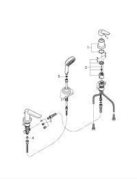 Смеситель для ванны GROHE BauEdge, хром (2511710A)