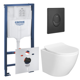 Комплект инсталляции GROHE Rapid SL 1000044 с унитазом AQUAme AQM2002PRO и сиденьем с микролифтом (NW0681)