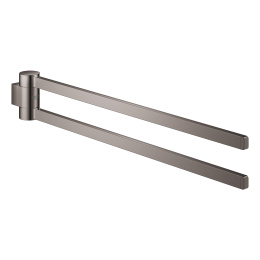 Держатель для полотенца GROHE Selection 400 мм, двойной, поворотный, темный графит глянец (41063A00)