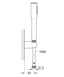 Душевой набор GROHE Euphoria Cosmopolitan, 1 режим, 1500 мм, 9,5 л/мин, хром (27369000)