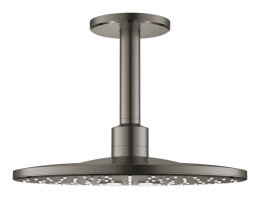 Верхний душ GROHE Rainshower 310 SmartActive с душевым кронштейном, 2 режима, 142 мм, темный графит матовый (26477AL0)