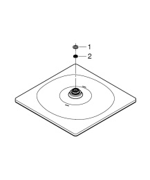 Верхний душ GROHE Rainshower Mono 310 Cube, 9,5 л/мин, 1 режим, хром (26568000)