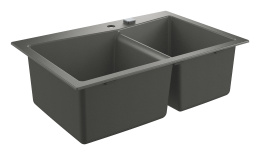 Мойка GROHE K700 с двумя чашами, 838 x 559 мм, серый гранит (31657AT0)