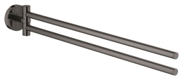 Двойной держатель для полотенца GROHE Essentials, тёмный графит глянец (40371A01)