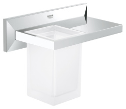 Стакан для зубных щеток с держателем и полочкой GROHE Allure Brilliant, хром (40503000)