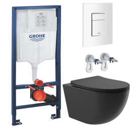 Комплект инсталляции GROHE Rapid SL 38772SH0 с унитазом Aqueduto OVO OVO0140 и раковиной Aqueduto ESPIRAL D400 ESP0140 (NW0424)