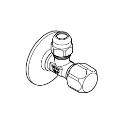 Угловой вентиль GROHE 1/2-3/8 для подключения смесителей, хром (22018000)