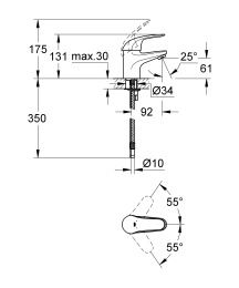 Готовый комплект для ванной комнаты GROHE Euroeco, хром (NB0003-2)