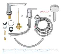 Смеситель для ванны GROHE BauEdge, хром (2511700A)