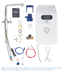 Смеситель для кухни GROHE Blue Professional с функцией фильтрации, с системой охлаждения и газирования воды, Wi-Fi, хром (31347003)