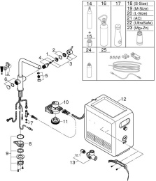 Смеситель для кухни GROHE Blue Professional с функцией фильтрации, с системой охлаждения и газирования воды, Wi-Fi, хром (31347003)