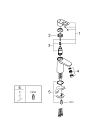 Смеситель для раковины GROHE BauLoop, S-size, хром (23337000)