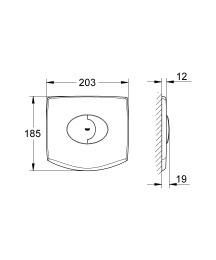 Панель смыва для унитаза GROHE Chiara для горизонтального монтажа, хром (38540000)