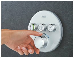 Внешняя часть смесителя для душа GROHE SmartControl круглая, на 3 потребителя, хром (29146000)