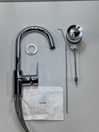 Смеситель для раковины GROHE BauEdge, L-size, хром (23760001/U1), уцененный товар