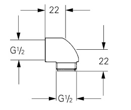 Отвод 1/2″ GROHE (45304000)