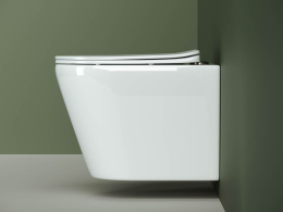 Подвесной унитаз Ceramicanova Ореол безободковый, белый (CN1804)