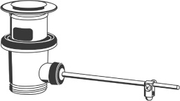 Донный клапан для раковины/биде GROHE рычажный, хром (28910000)