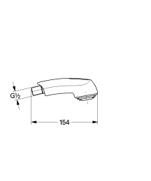 Душевая лейка кухонного смесителя, GROHE хром  (46312IE0)
