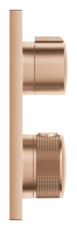 Внешняя часть термостата для душа GROHE Allure скрытого монтажа на 2 потребителя, квадратная, теплый закат матовый (29181DL2)
