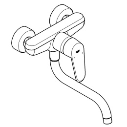 Смеситель для кухни GROHE Eurodisc Cosmopolitan, хром (33772002)