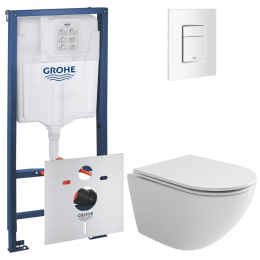 Комплект инсталляции GROHE Rapid SL 3 в 1 с унитазом Вихрь CN11007T и звукоизоляционным комплектом (NW0816)